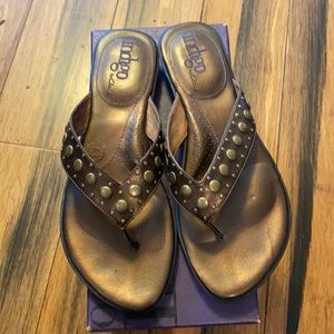 brown CLARKS sandals
